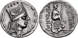 Tigranes II - Period 3, Imitation coinage - AR Tetradrachm