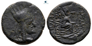 Tigranes II - Imitation coinage - AE 4 chalkoi - Tyche seated