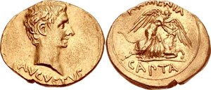 Augustus 27 BC-14 AD - AV Aureus - RIC-514var