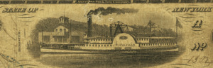 Rockland County Bank NY $10 1860 - Steamboat Armenia
