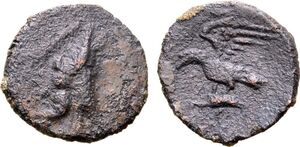 Mithradates I - AE сhalkous - Eagle left
