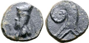 Mithradates I - AE сhalkous - Bashlyk