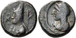 Mithradates I - AE сhalkous - Head left