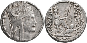 Tigranes II - Period 2, Tigranocerta - AR Tetradrachm - Kovacs-71.1