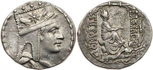 Tigranes II - Period 2, Tigranocerta - AR Tetradrachm - Kovacs-74.2