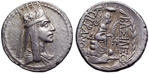 Tigranes II - Period 2, Tigranocerta - AR Tetradrachm - Kovacs-76.1