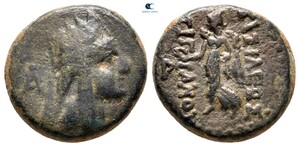 Tigranes II - Period III - AE 4 chalkoi - Nike - Δ (ΛΔ?) = Yr 34